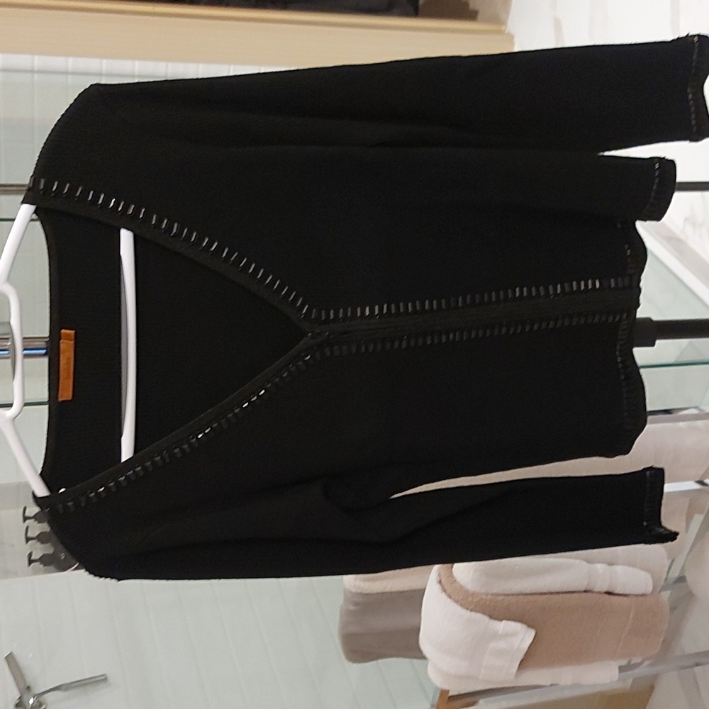 Black beaded sweater